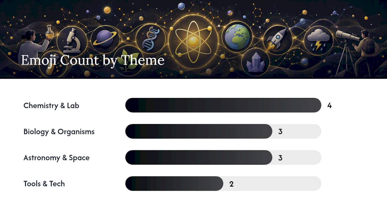 The Core Science Emojis Collection (Copy and Paste) — overview diagram