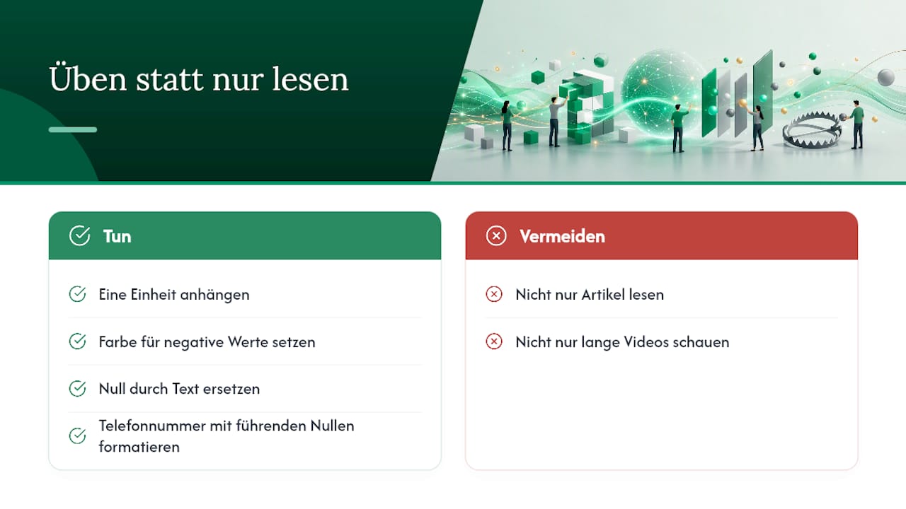 Warum Übung bei Zahlenformaten mehr bringt als Theorie — overview diagram