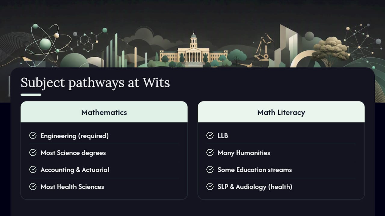Wits Mathematics and Mathematical Literacy pathways
