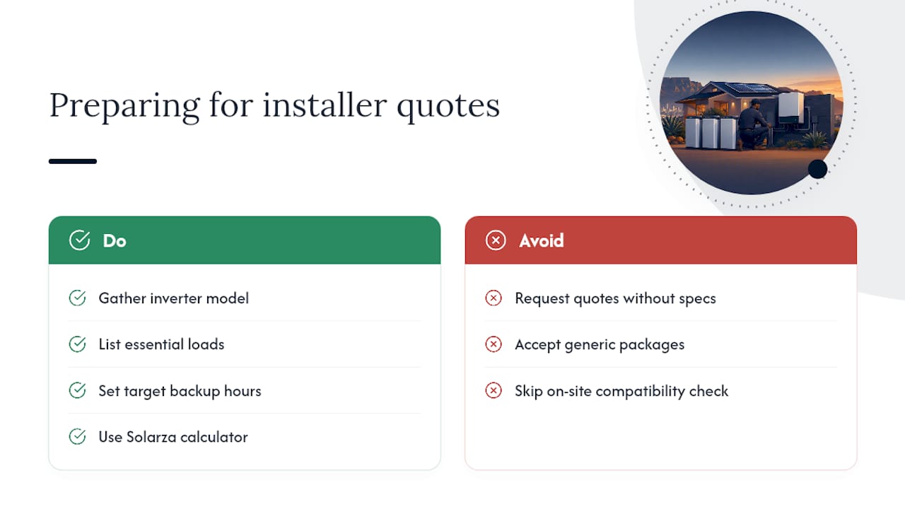 Getting matched with the right installer for your setup — overview diagram