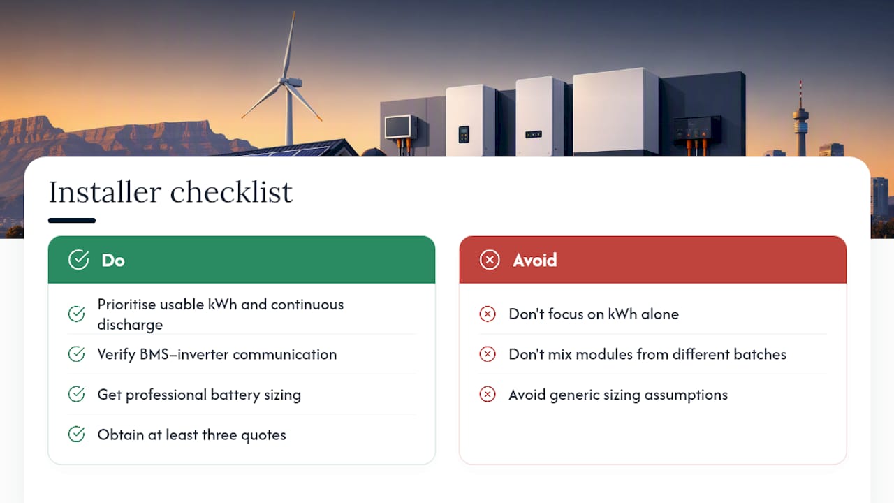An installer checklist worth pinning to your fridge — overview diagram