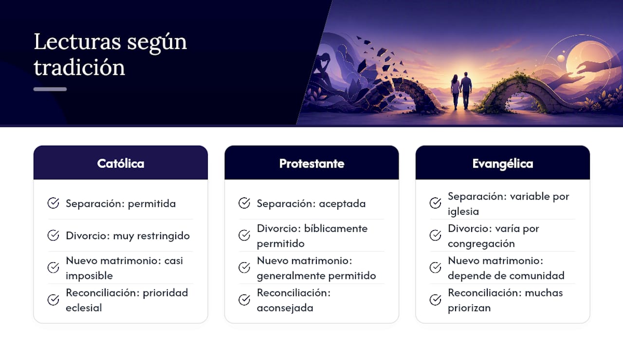 Comparación de perspectivas cristianas sobre la infidelidad