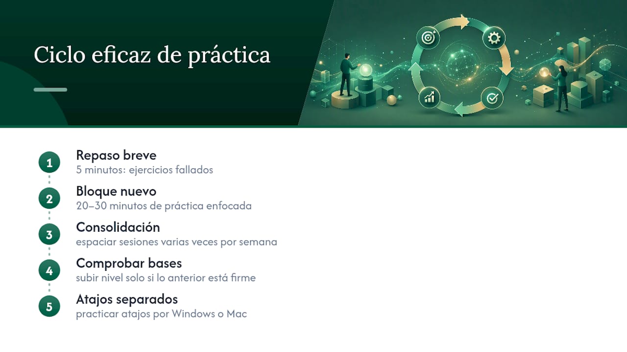 Ciclo efectivo de práctica de Excel