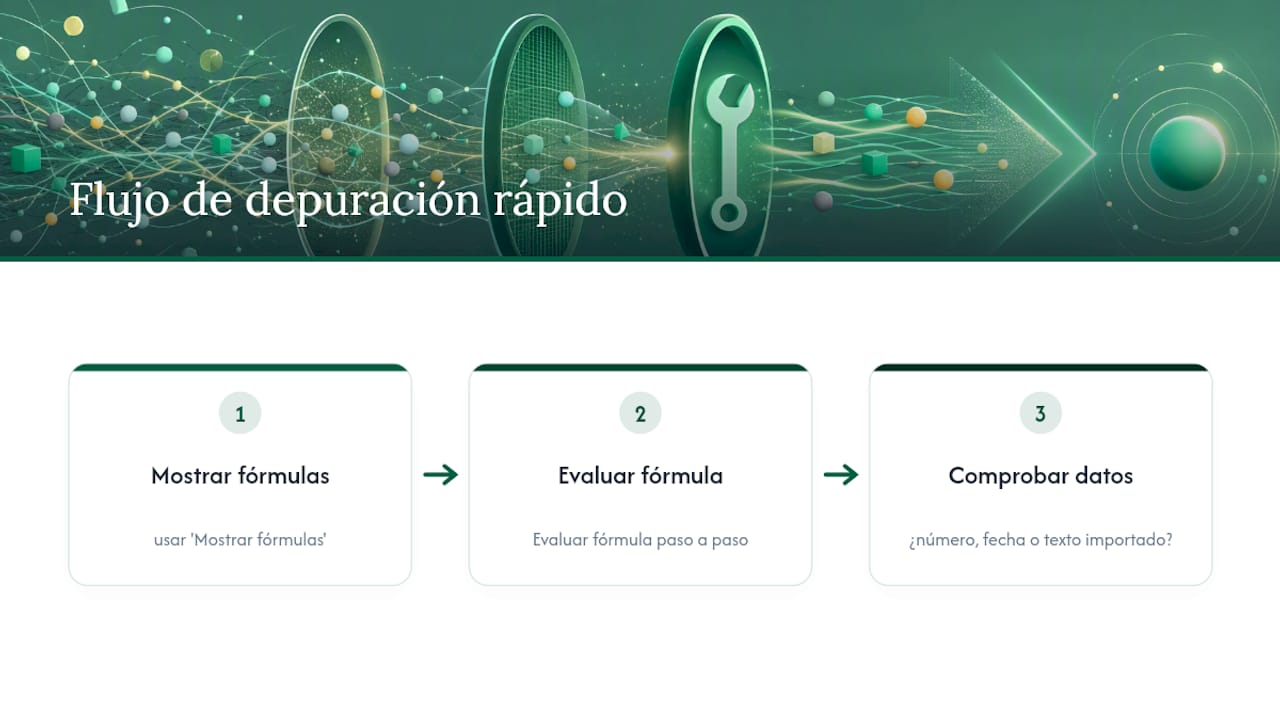 Diagrama visual para depurar fórmulas en Excel
