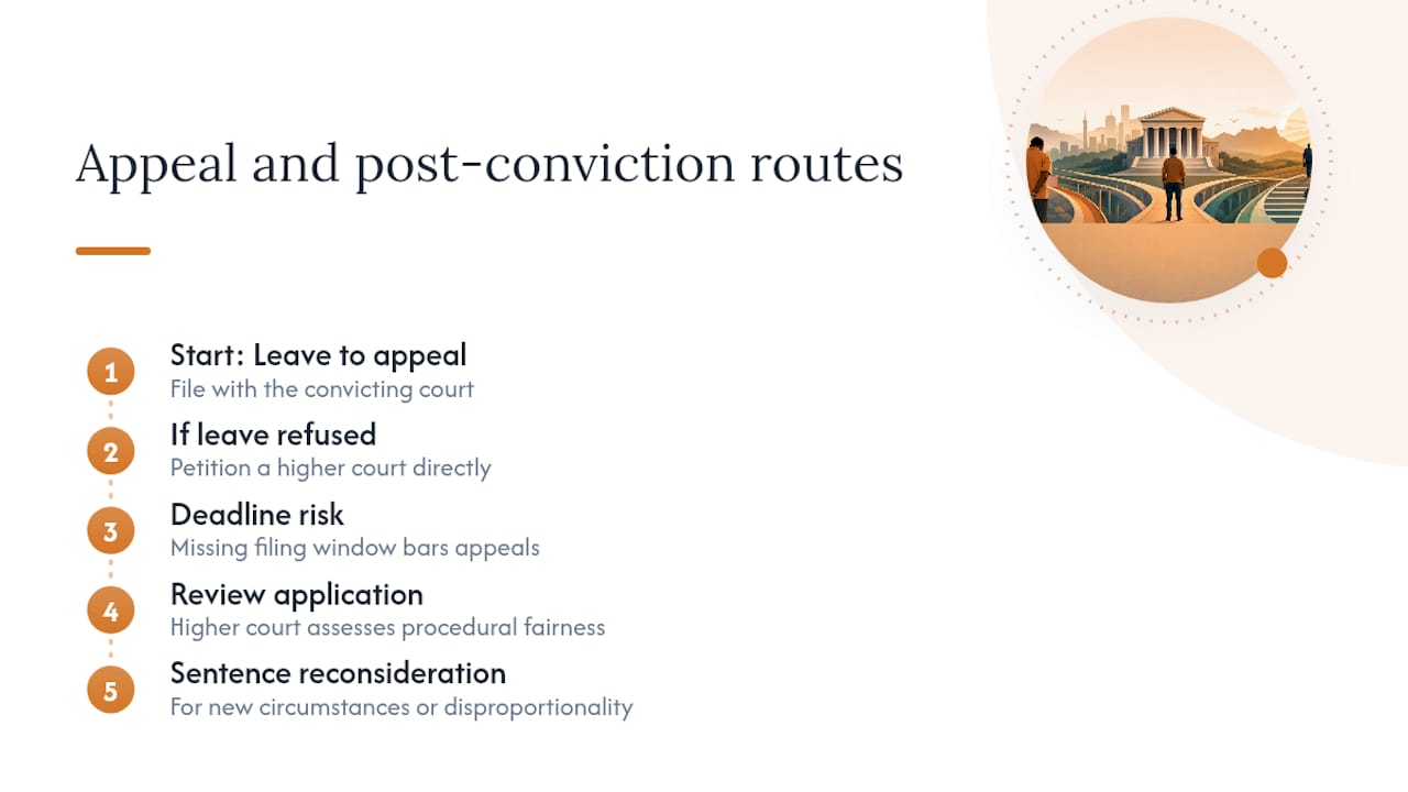 What is the appeal process after a conviction? — overview diagram