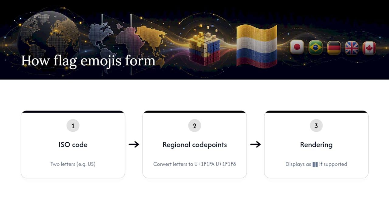 How regional indicator codepoints form flags