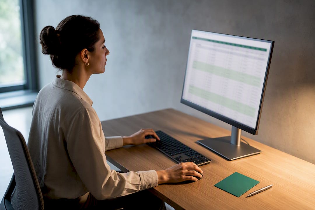 Gefilterte Excel-Tabelle am Analysearbeitsplatz