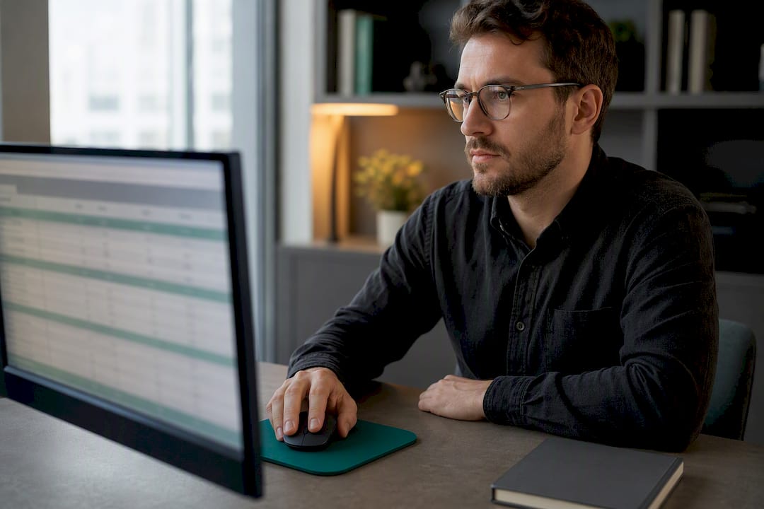Analyst ordnet Daten in einer Pivot-Tabelle