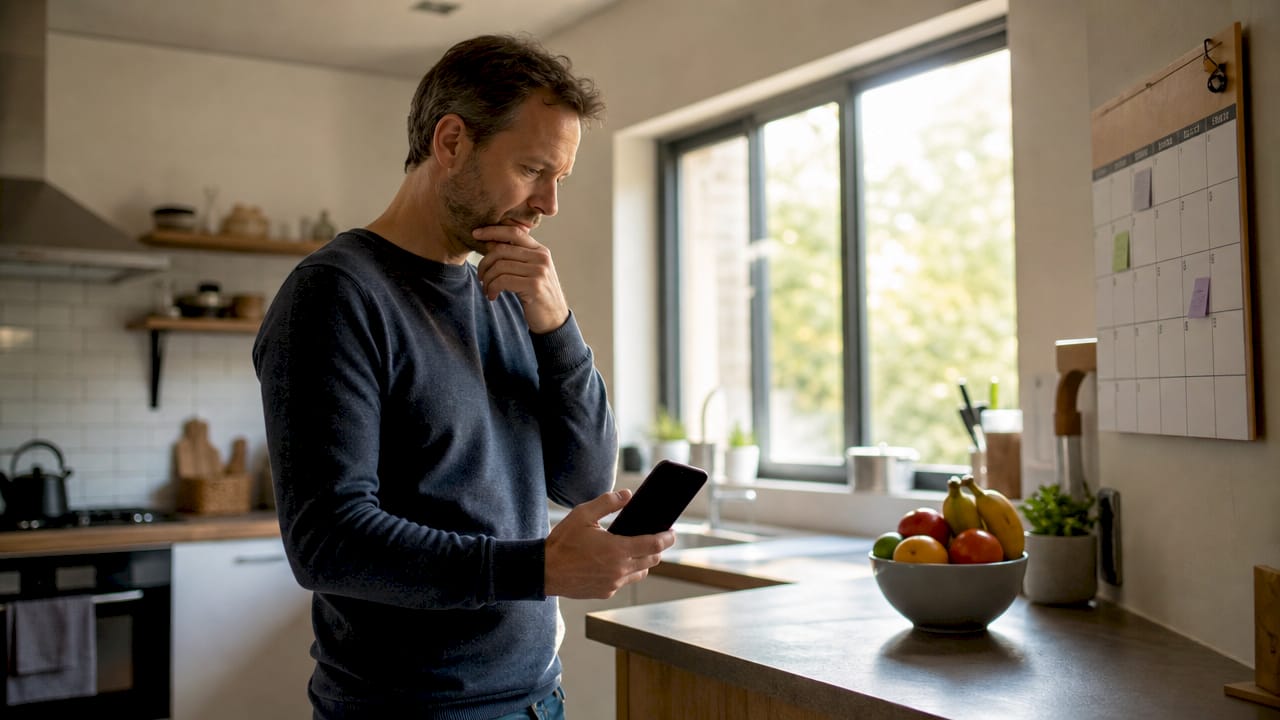 Hands holding smartphone for emergency communication