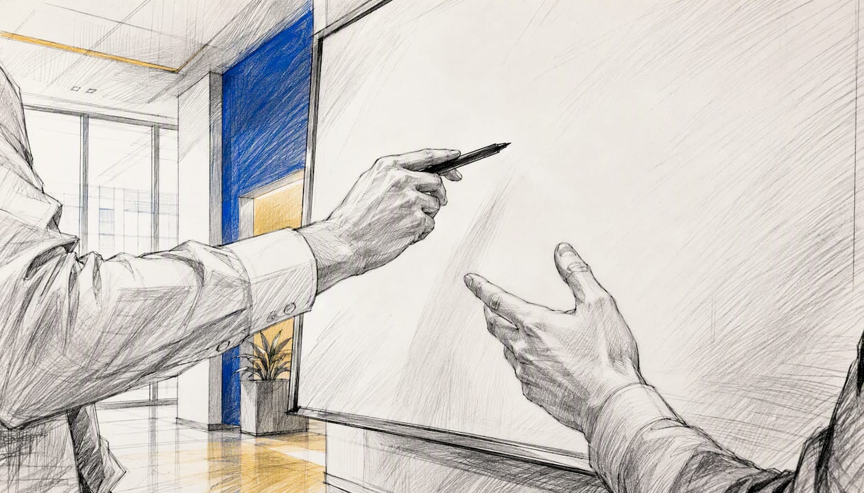 Hands gesturing during mentorship session