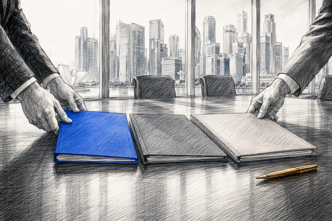 Directors reviewing Singapore group governance structure