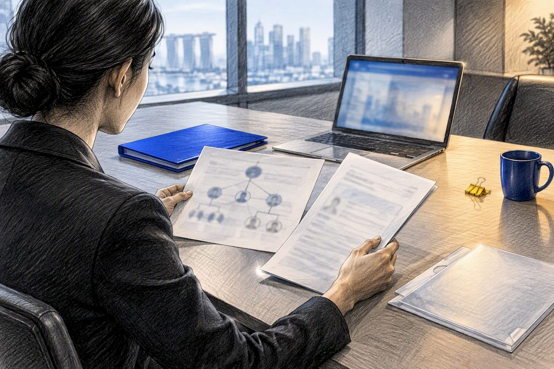 Analyst reviewing AML evidence files