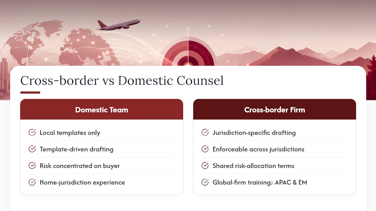 Why Cross-Border Legal Counsel Changes the Outcome — overview diagram