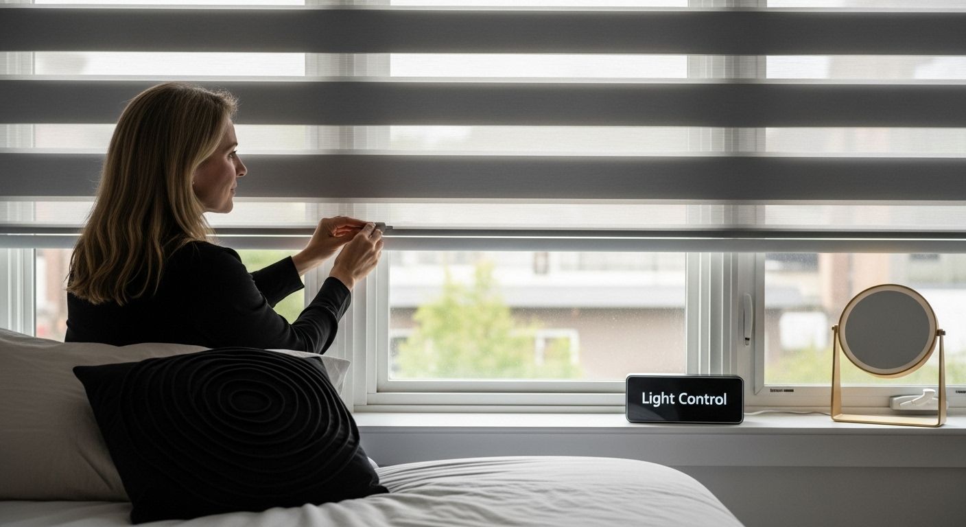 zebra shades bedroom