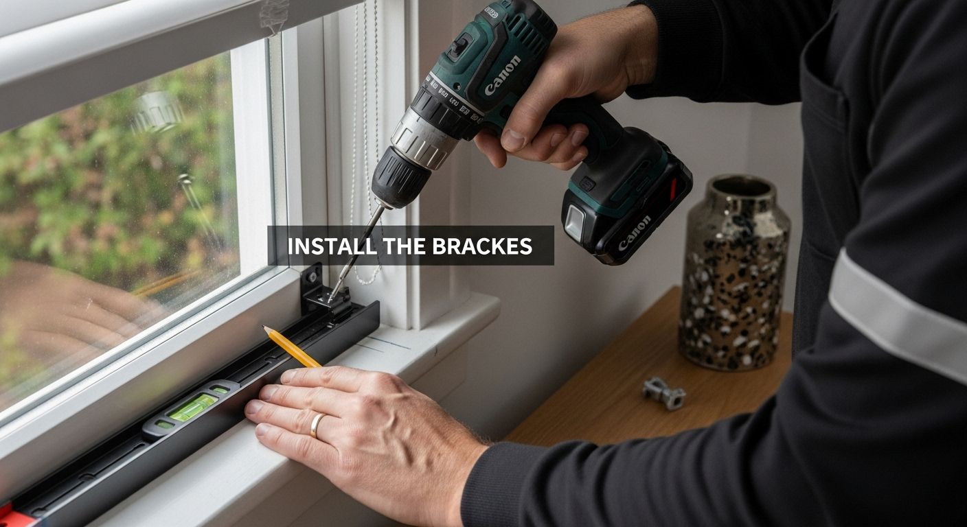install cordless blinds bracket drill