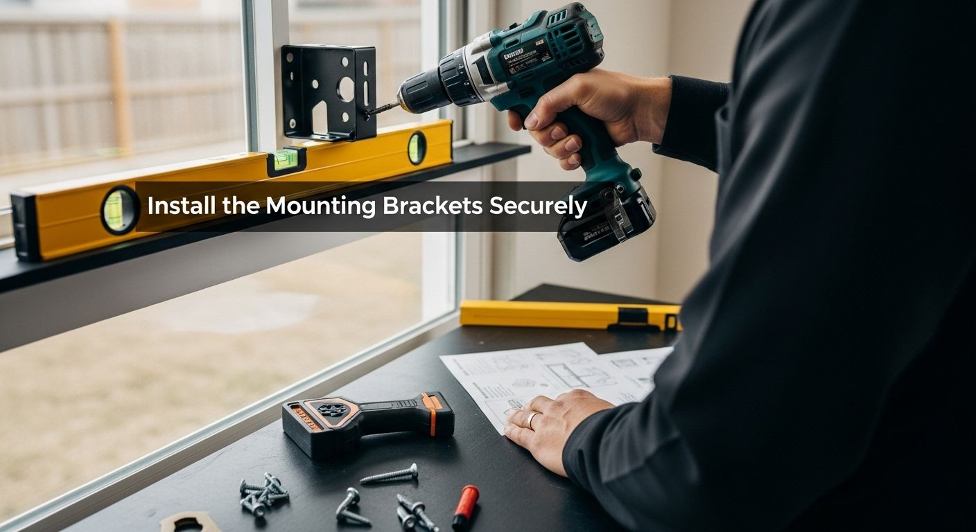 mounting brackets, window installation, hardware