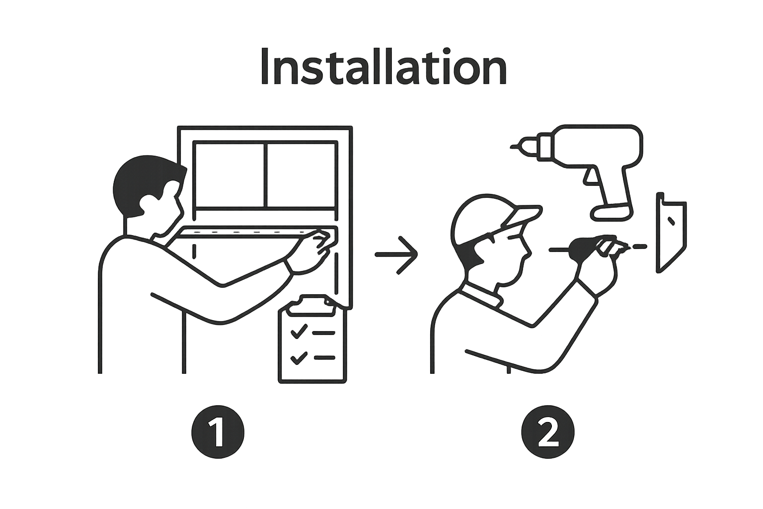 Infographic of measuring and installing brackets steps