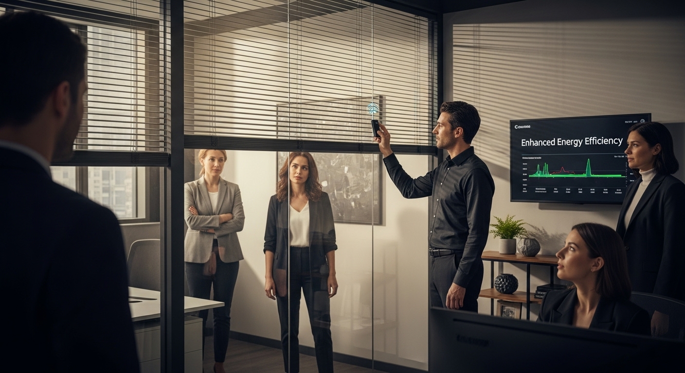 smart blinds office energy