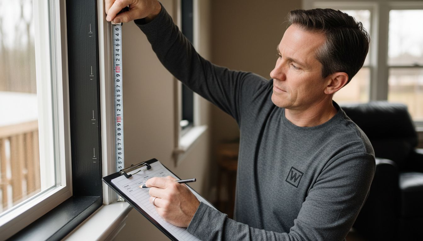 measuring window recess