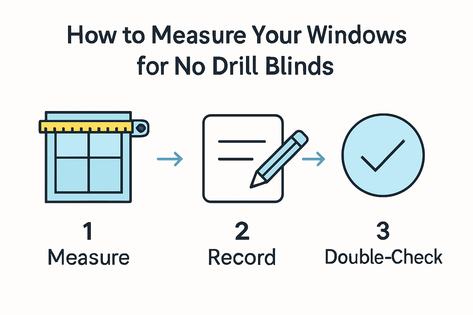 Steps to measure window for blinds infographic