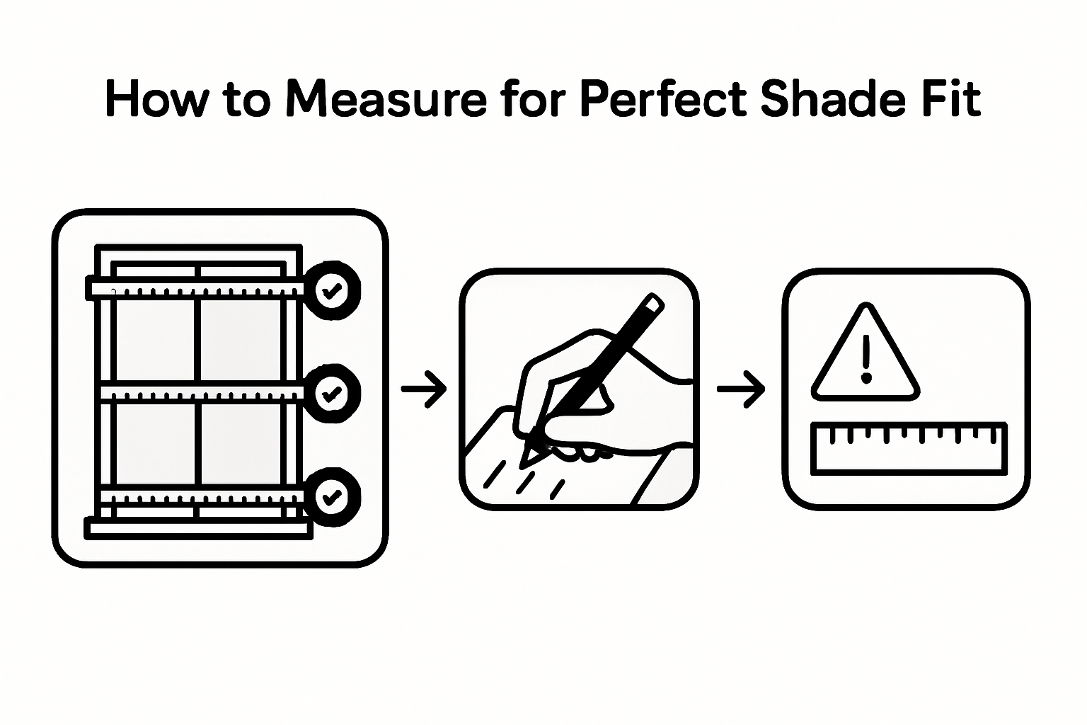 Infographic steps to measure window for shades