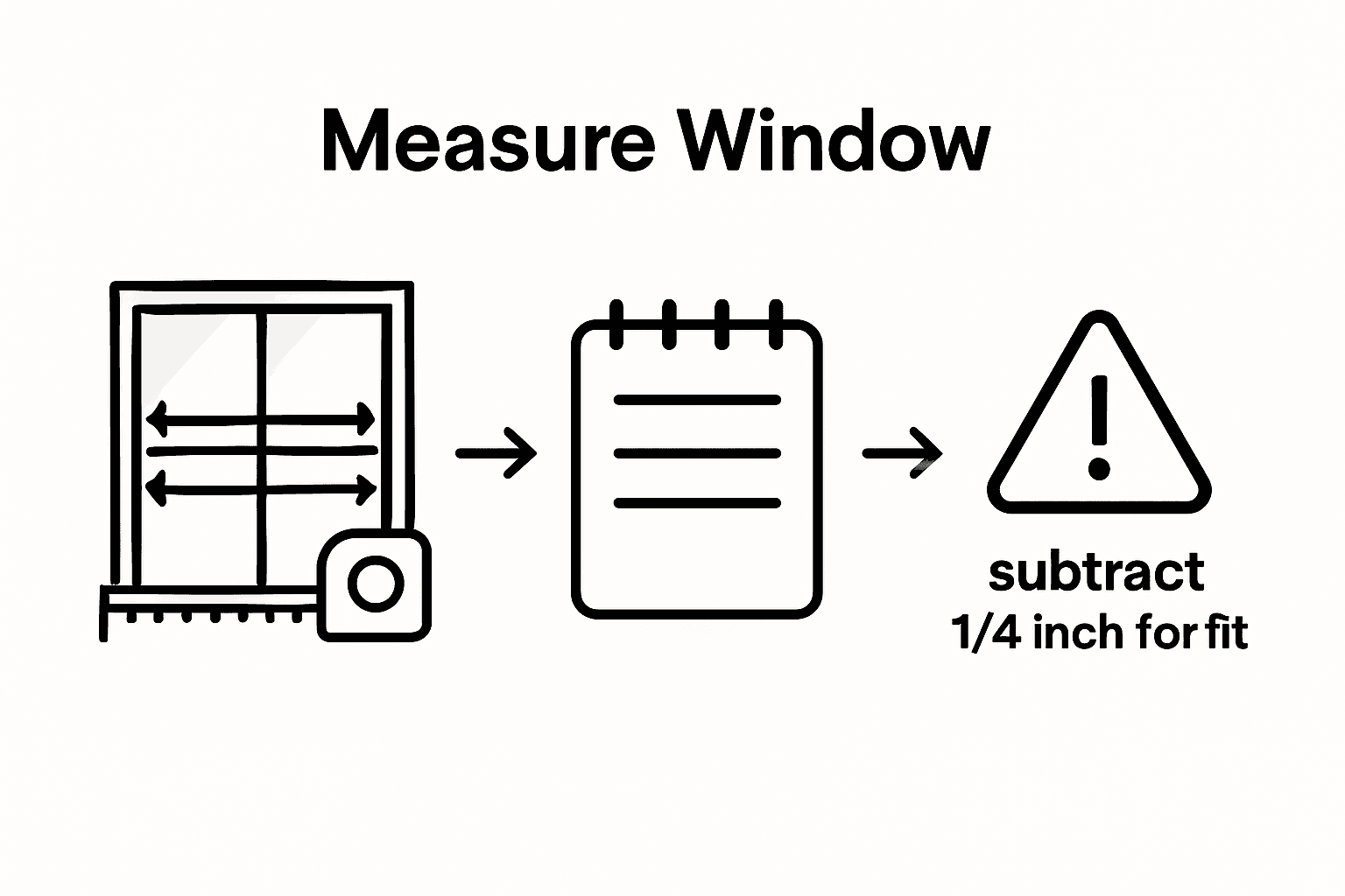 Infographic showing window measuring steps