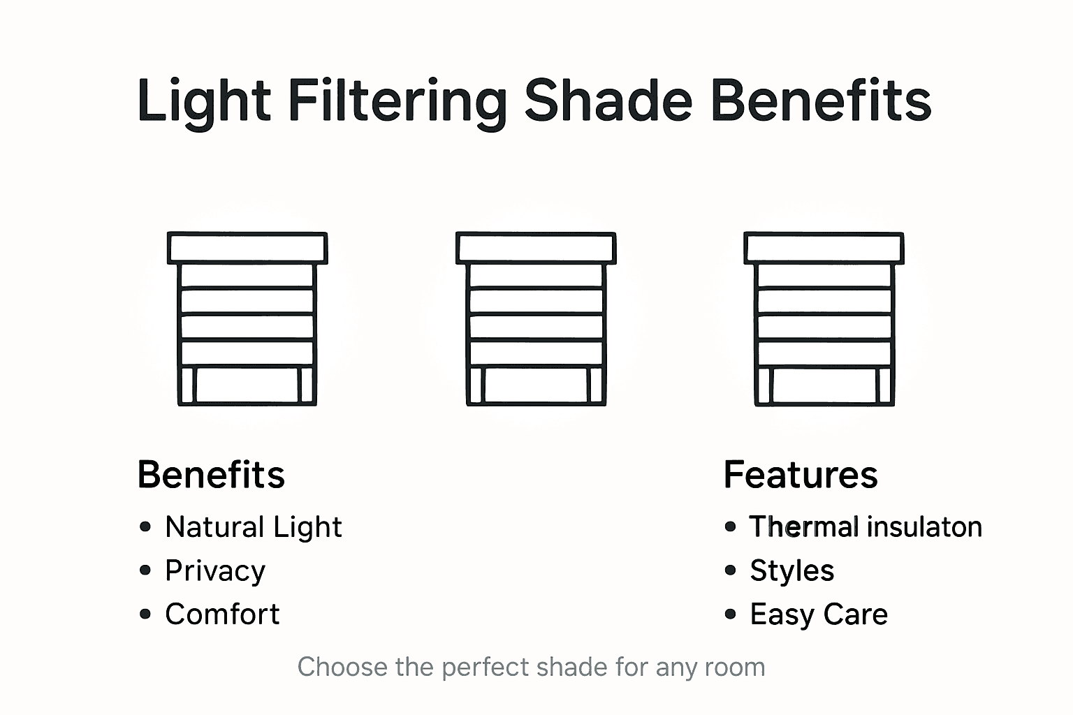 Infographic showing privacy shade benefits and features