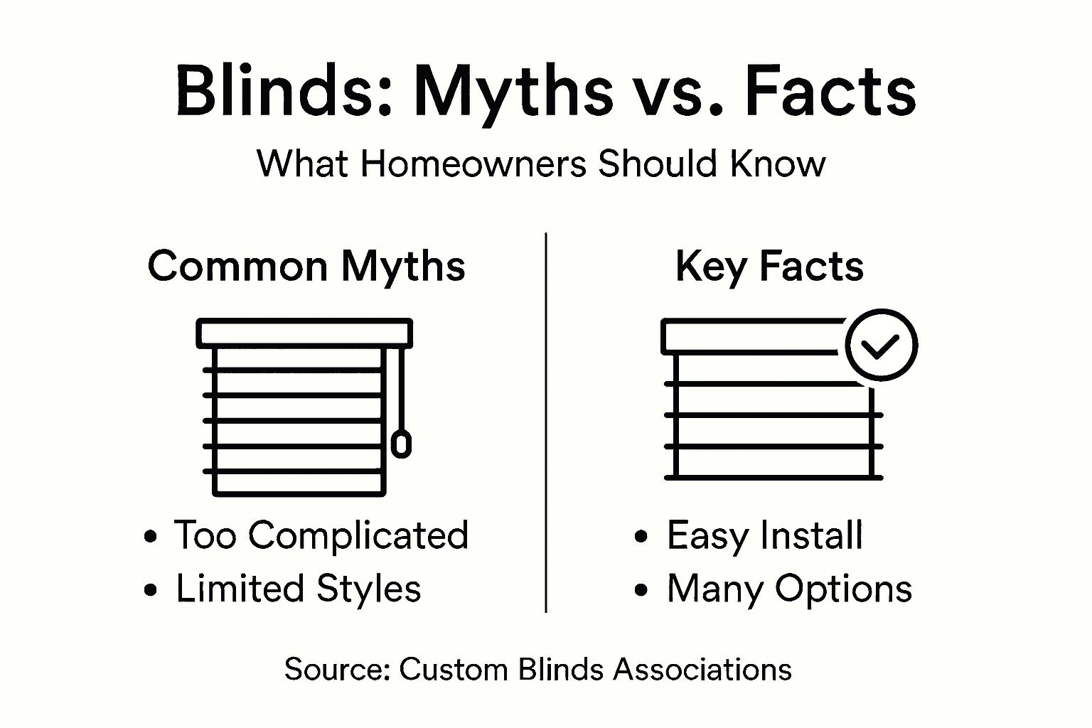 Infographic dispelling blinds myths and facts