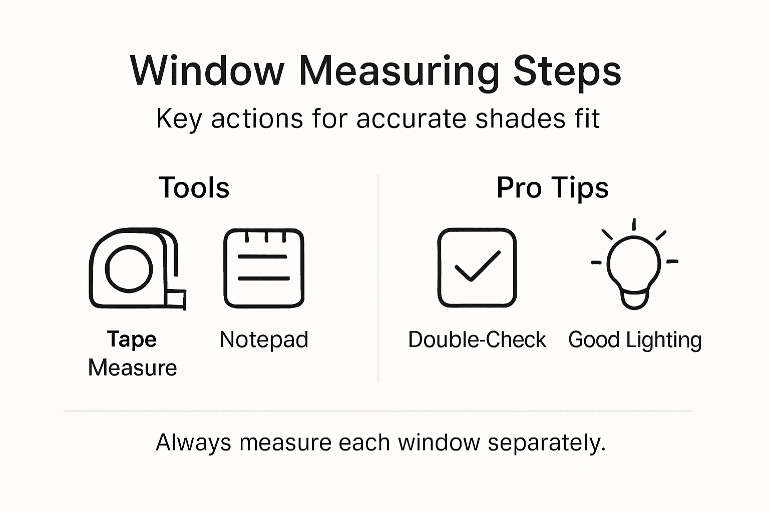 Infographic DIY steps for measuring windows