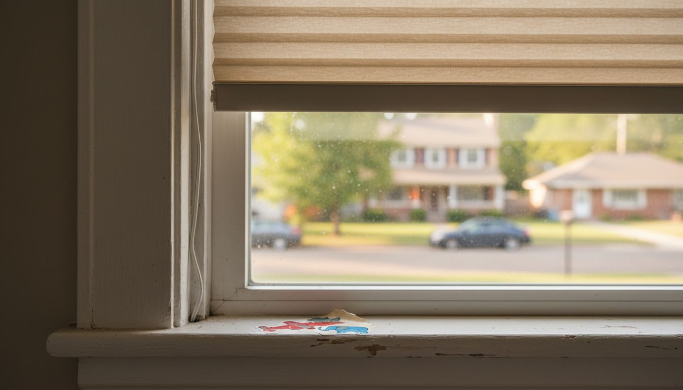 Cross-section showing cellular blind insulation cells