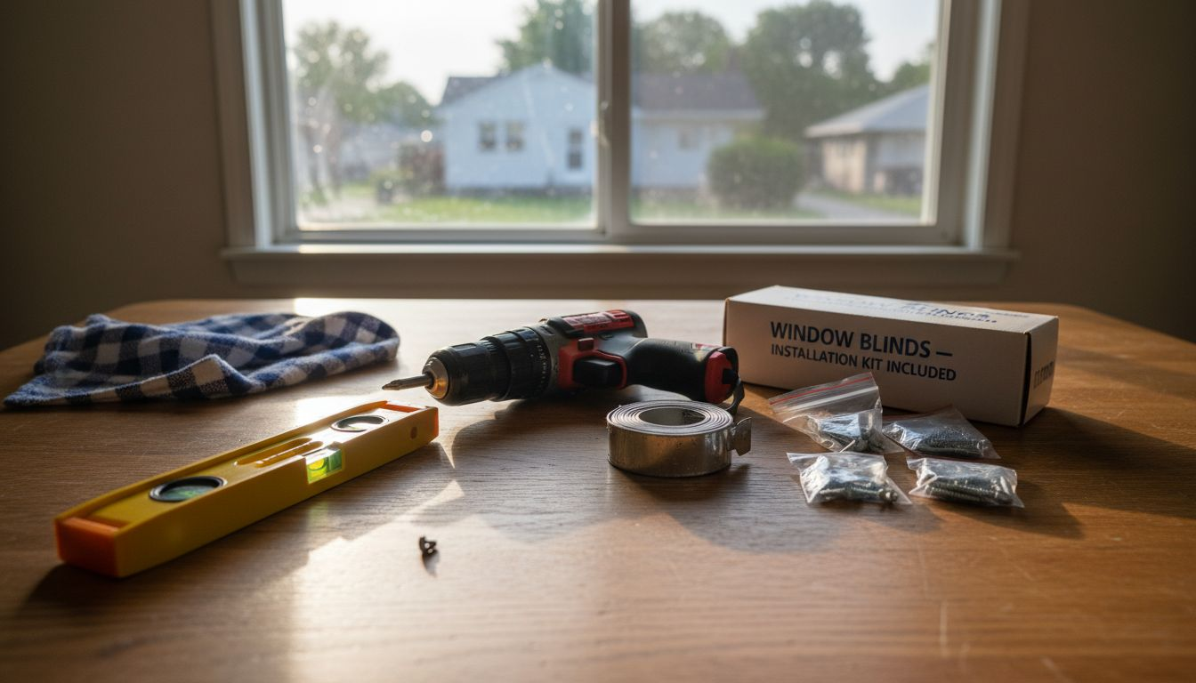 Tools and prep for window covering installation