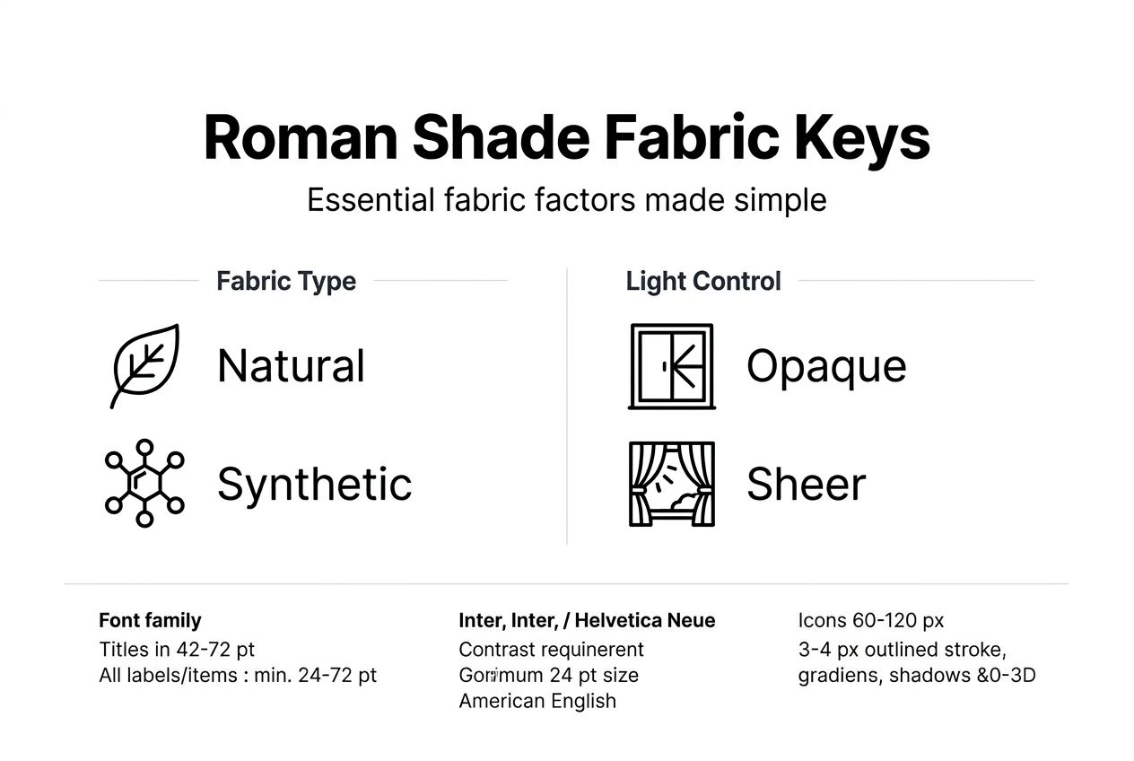 Infographic on roman shade fabric choices