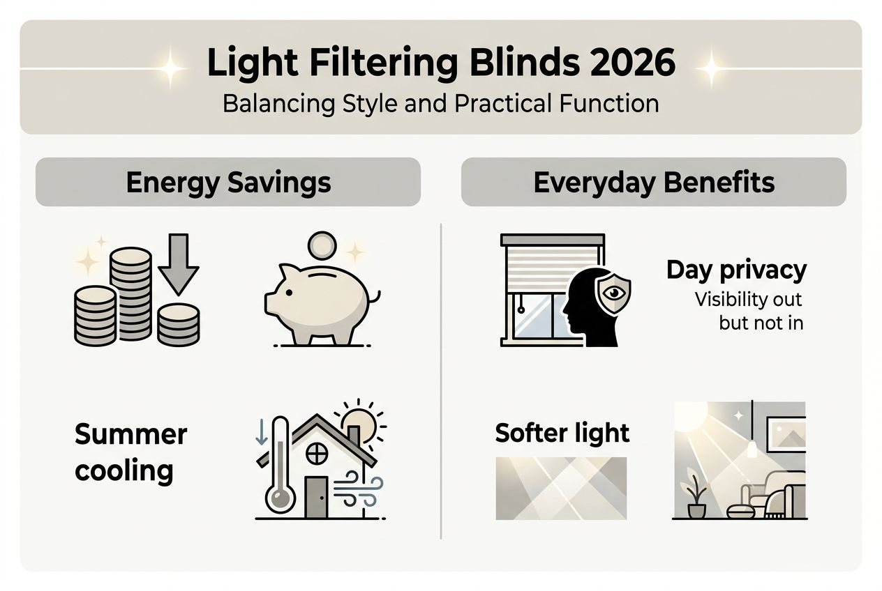 Infographic showing blinds benefits in 2026