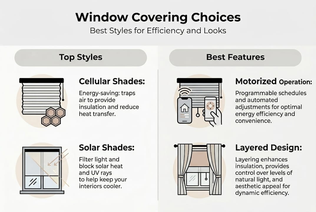 Infographic: window covering styles and features