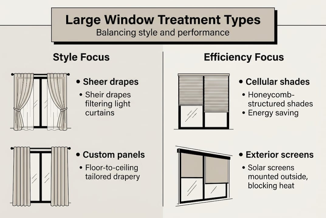 Window treatments infographic style and efficiency