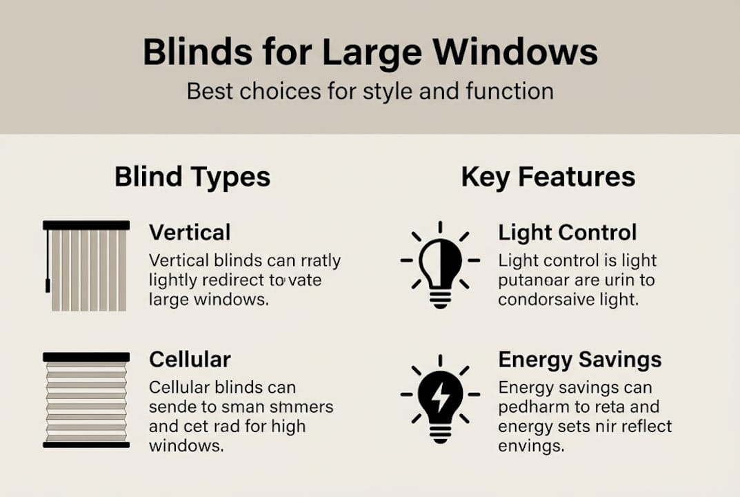 Infographic comparing blind types and features