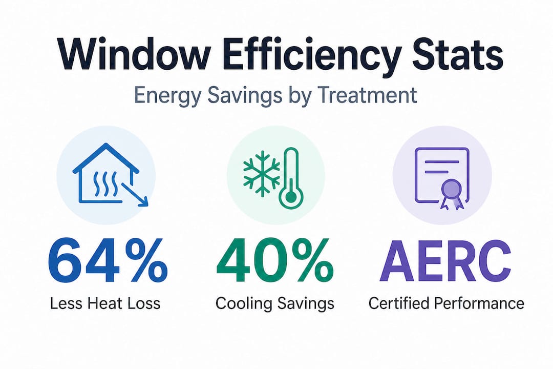 Infographic with window energy savings statistics