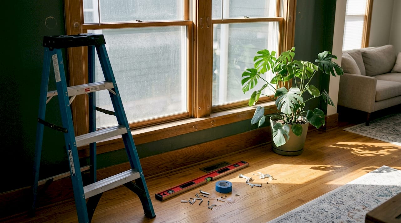 Tools and clear window for blind installation prep