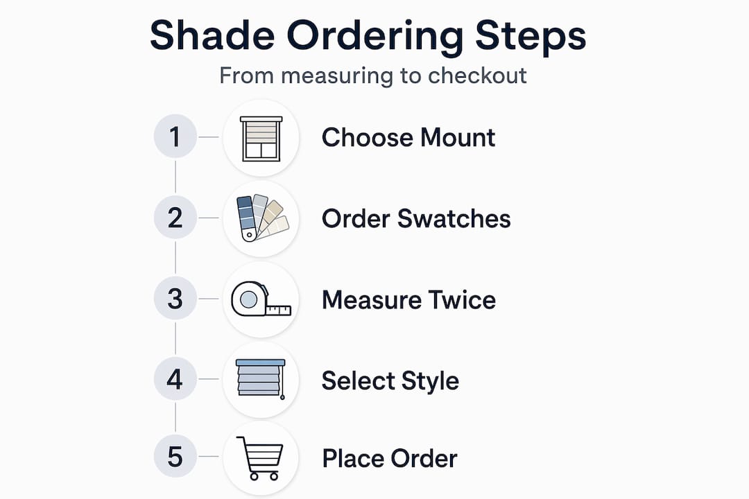 Infographic five steps to order window shades