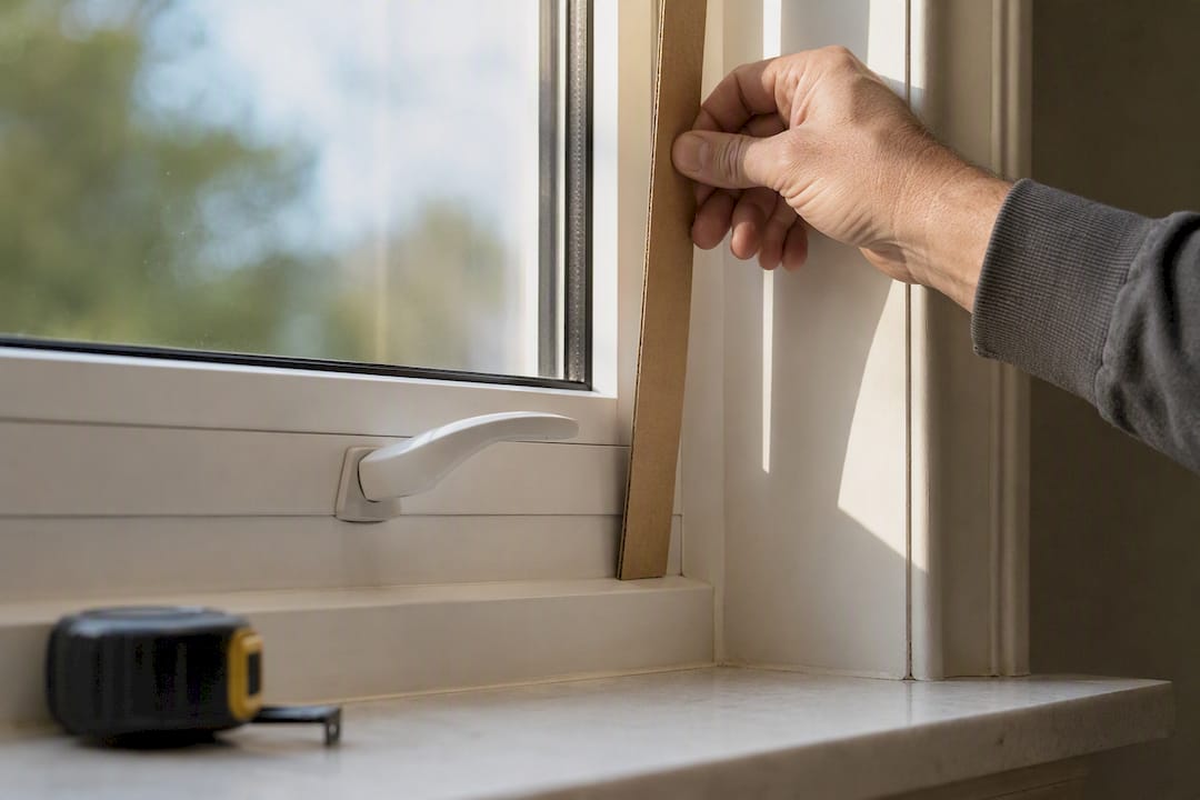 Cardboard strip testing window handle clearance