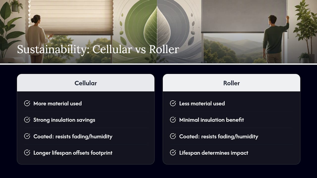 Are Cellular or Roller Shades More Sustainable? — overview diagram