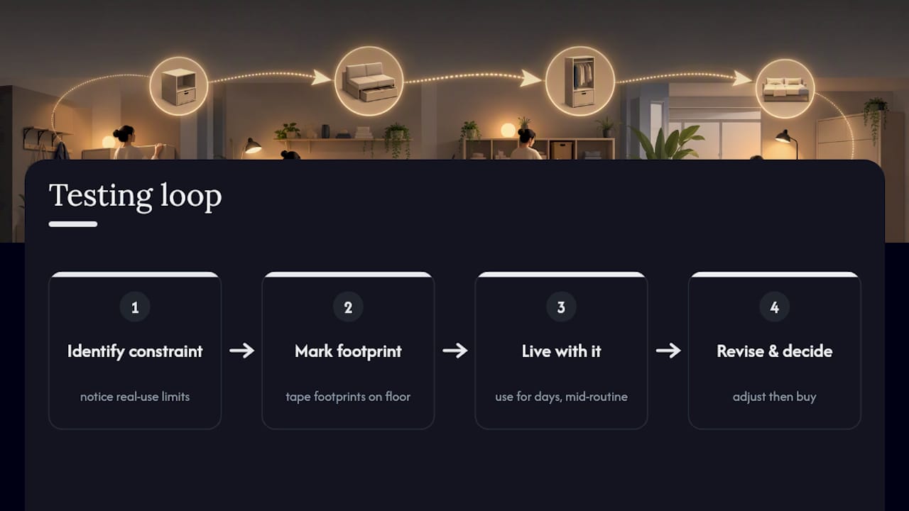 Four-step small apartment testing process