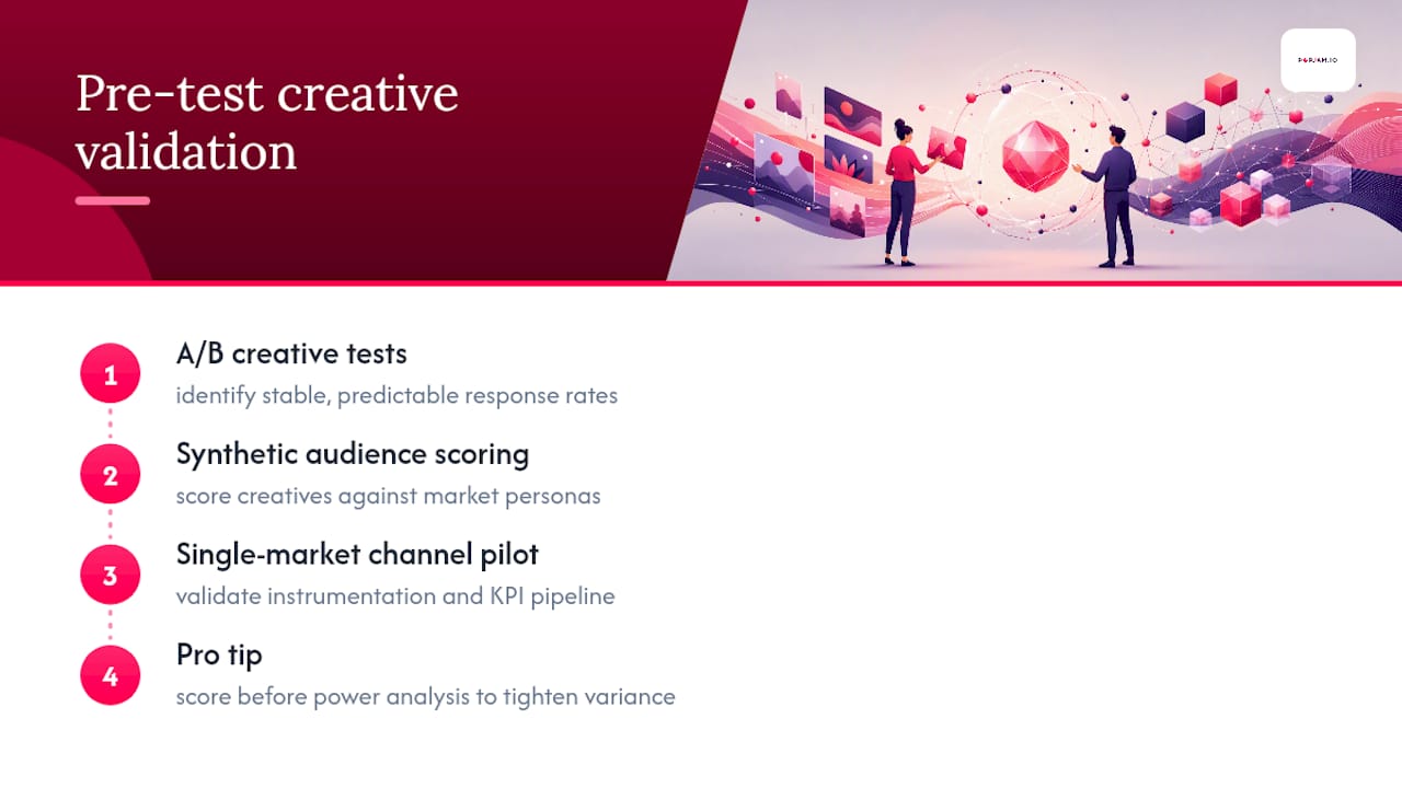 Reduce noise before you test with creative validation — overview diagram