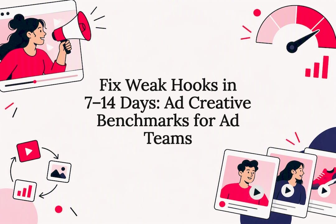 Fix Weak Hooks in 7–14 Days: Ad Creative Benchmarks for Ad Teams
