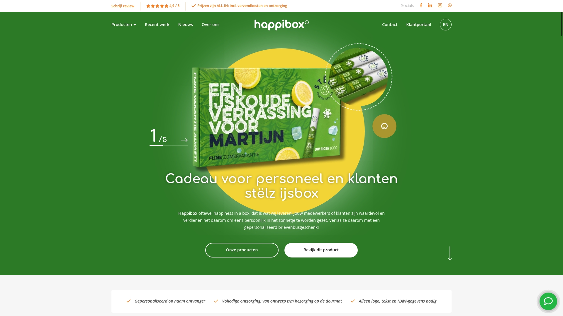 Happibox personalised corporate mailer