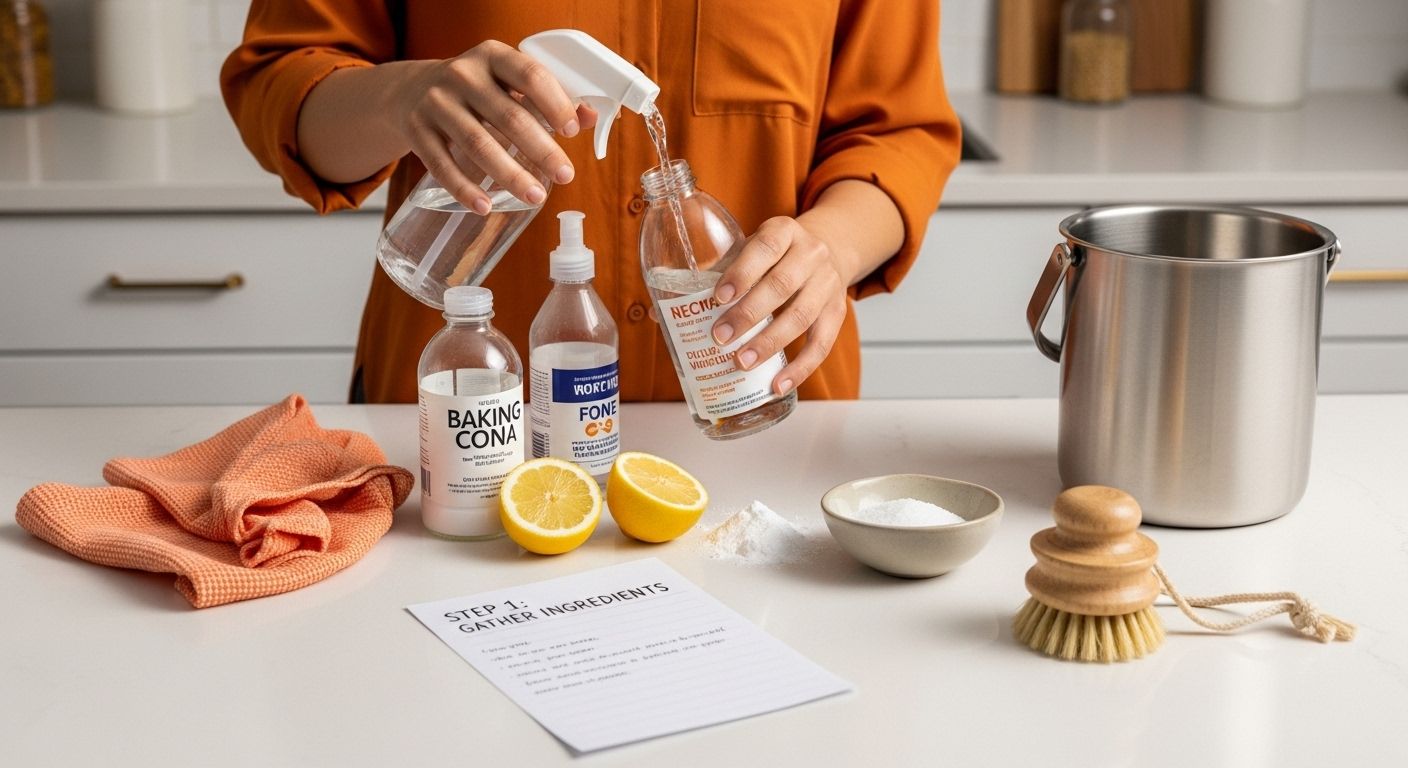 ingrediente naturale de curățare pentru bucătărie