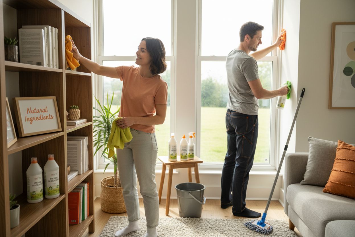natural cleaning living room