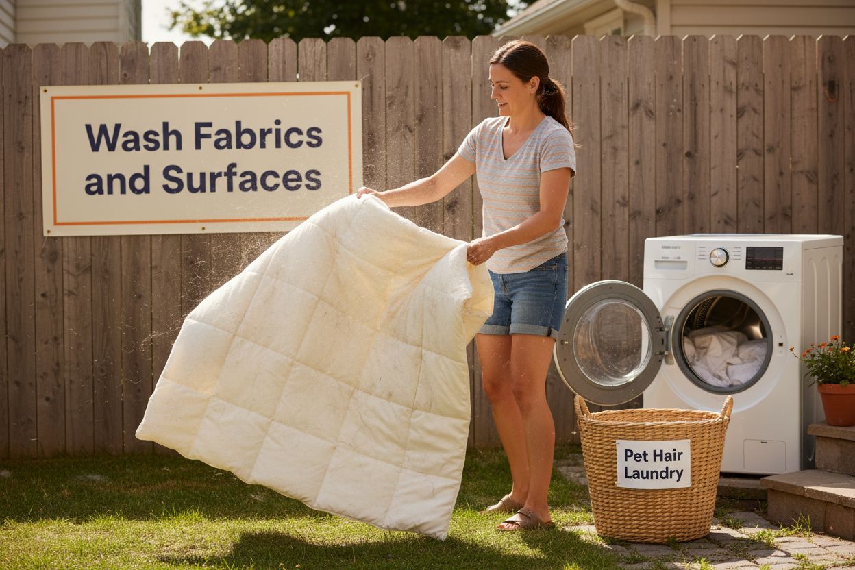 washing pet hair bedding