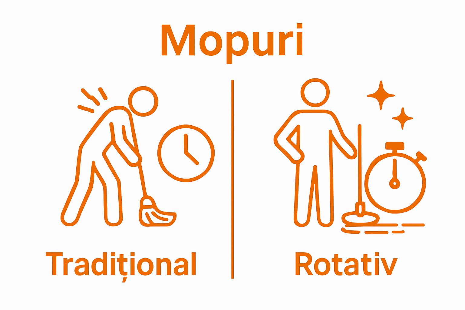 Comparison between traditional mop and rotative mop user effort and results