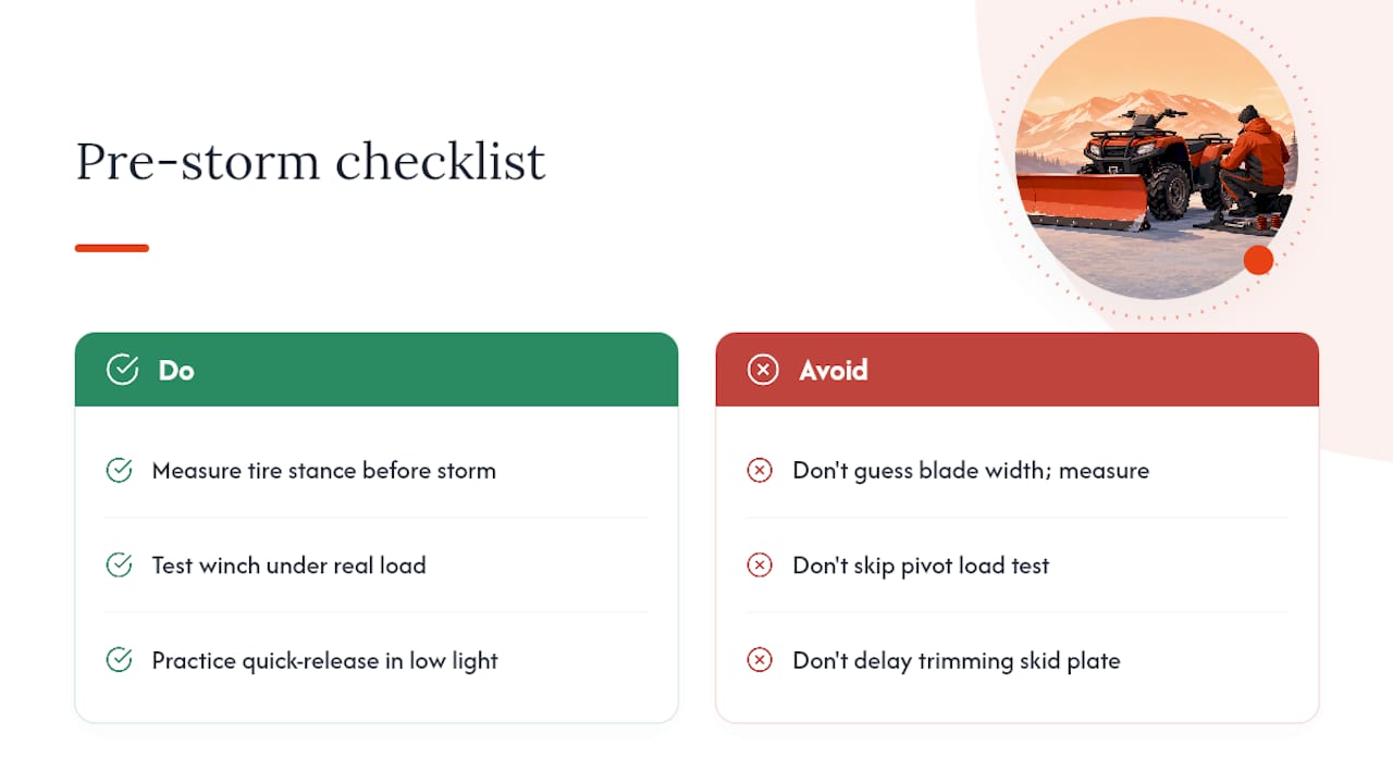 An Installer's Pre-Storm Checklist — overview diagram